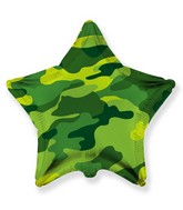 18" Star Shaped Military Camouflage Foil Balloon