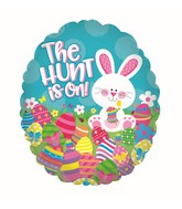 20" The Hunt Is On Easter Foil Balloon