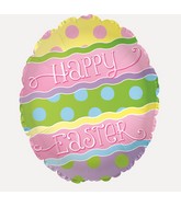 9" Airfill Only Happy Easter Rene Font Foil Balloon