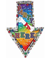 29" Party Here Arrow Balloon