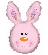 31" Bunny Head Pink Foil Balloon