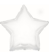 18" CTI Brand White Star Balloon