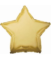 18" CTI Brand Antique Gold Star Foil Balloon