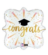 18" MAX Float Congrats Grad Fireworks Foil Balloon