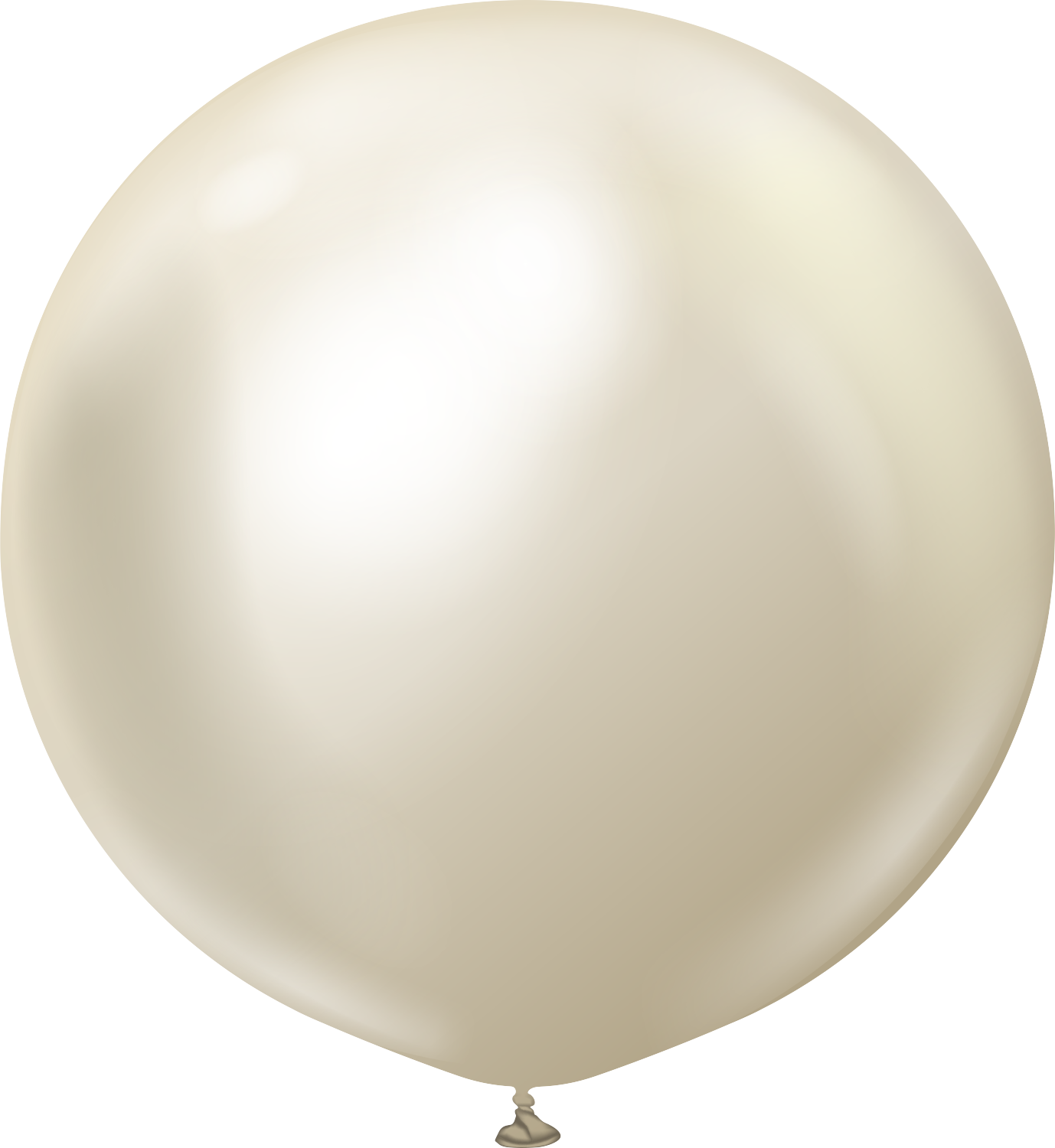 36" Kalisan Latex Balloons Mirror White Gold (2 Per Bag)