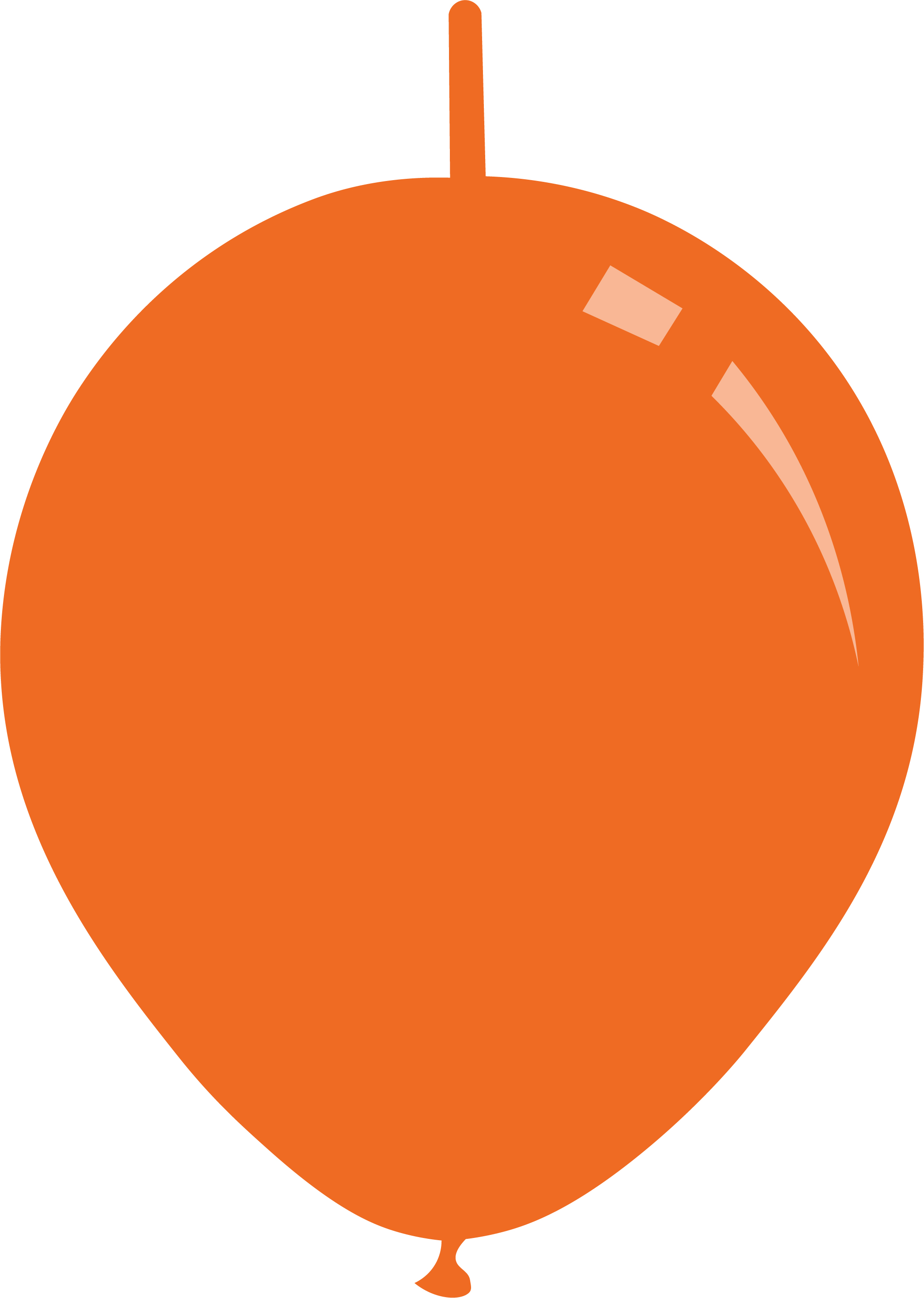6" Standard Orange Decomex Linking Latex Balloons (100 Per Bag)