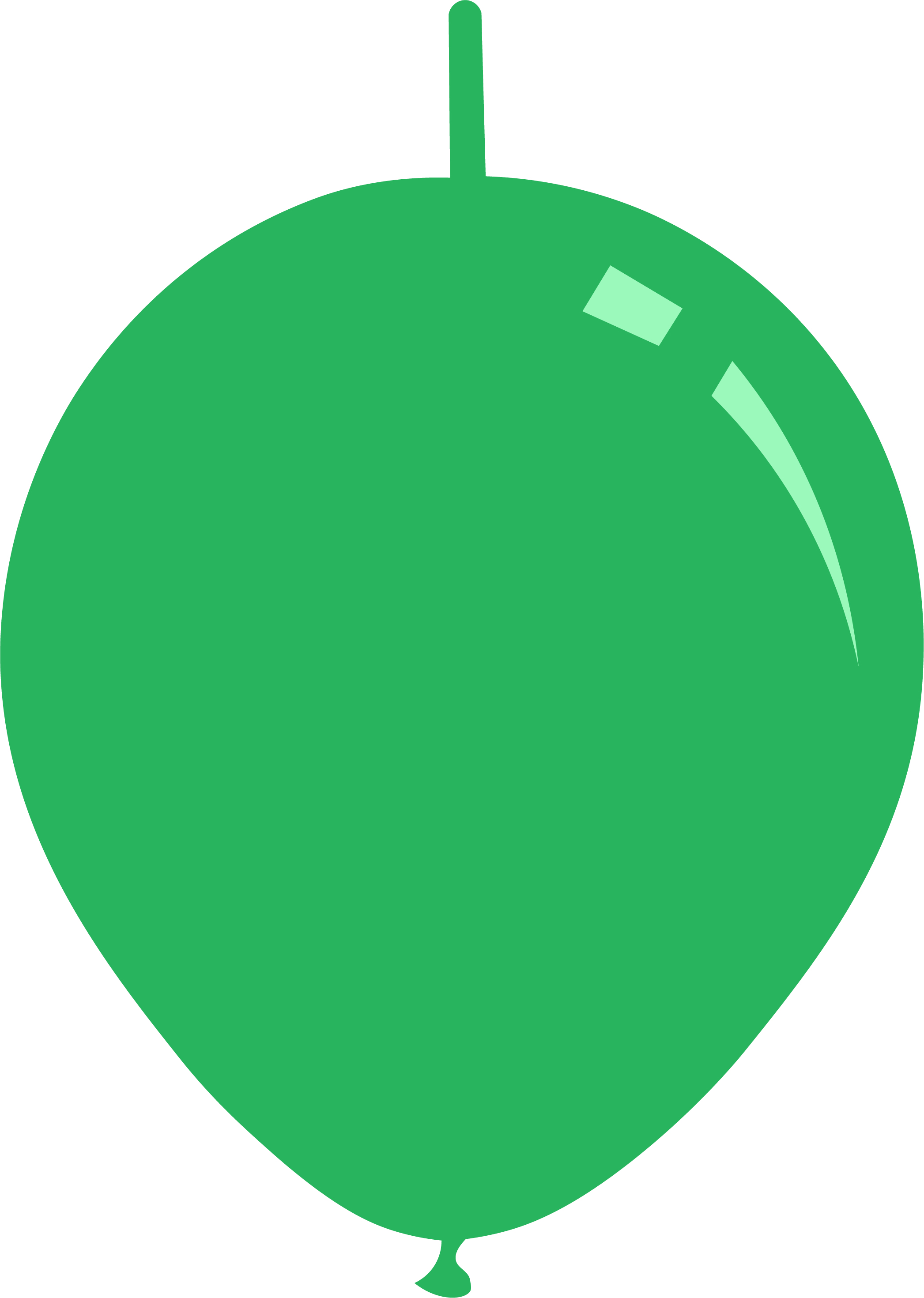 11" Standard Green Decomex Linking Latex Balloons (100 Per Bag)
