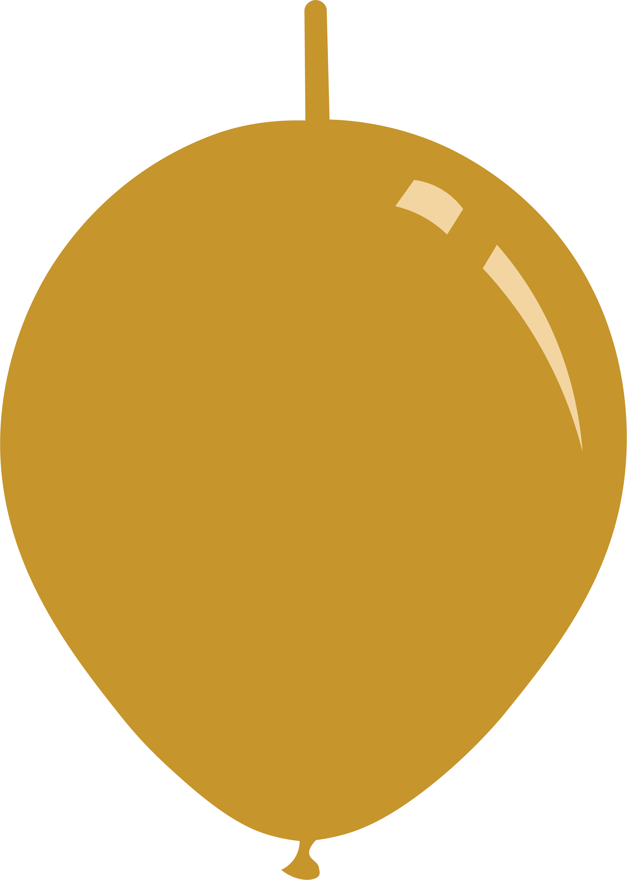 6" Metallic Gold Decomex Linking Latex Balloons (100 Per Bag)