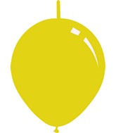 6" Metallic Yellow Decomex Linking Latex Balloons (100 Per Bag)