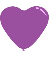 7" Standard Lavender Decomex Heart Shaped Latex Balloons (100 Per Bag)