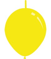 6" Standard Yellow Decomex Linking Latex Balloons (100 Per Bag)