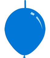 6" Standard Blue Decomex Linking Latex Balloons (100 Per Bag)