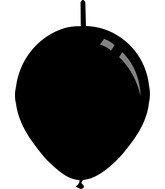 11" Standard Black Decomex Linking Latex Balloons (100 Per Bag)