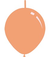 6" Deco Peach Decomex Linking Latex Balloons (100 Per Bag)