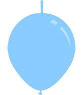 6" Deco Light Blue Decomex Linking Latex Balloons (100 Per Bag)