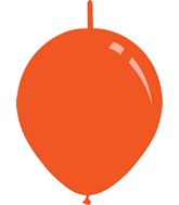 6" Metallic Orange Decomex Linking Latex Balloons (100 Per Bag)