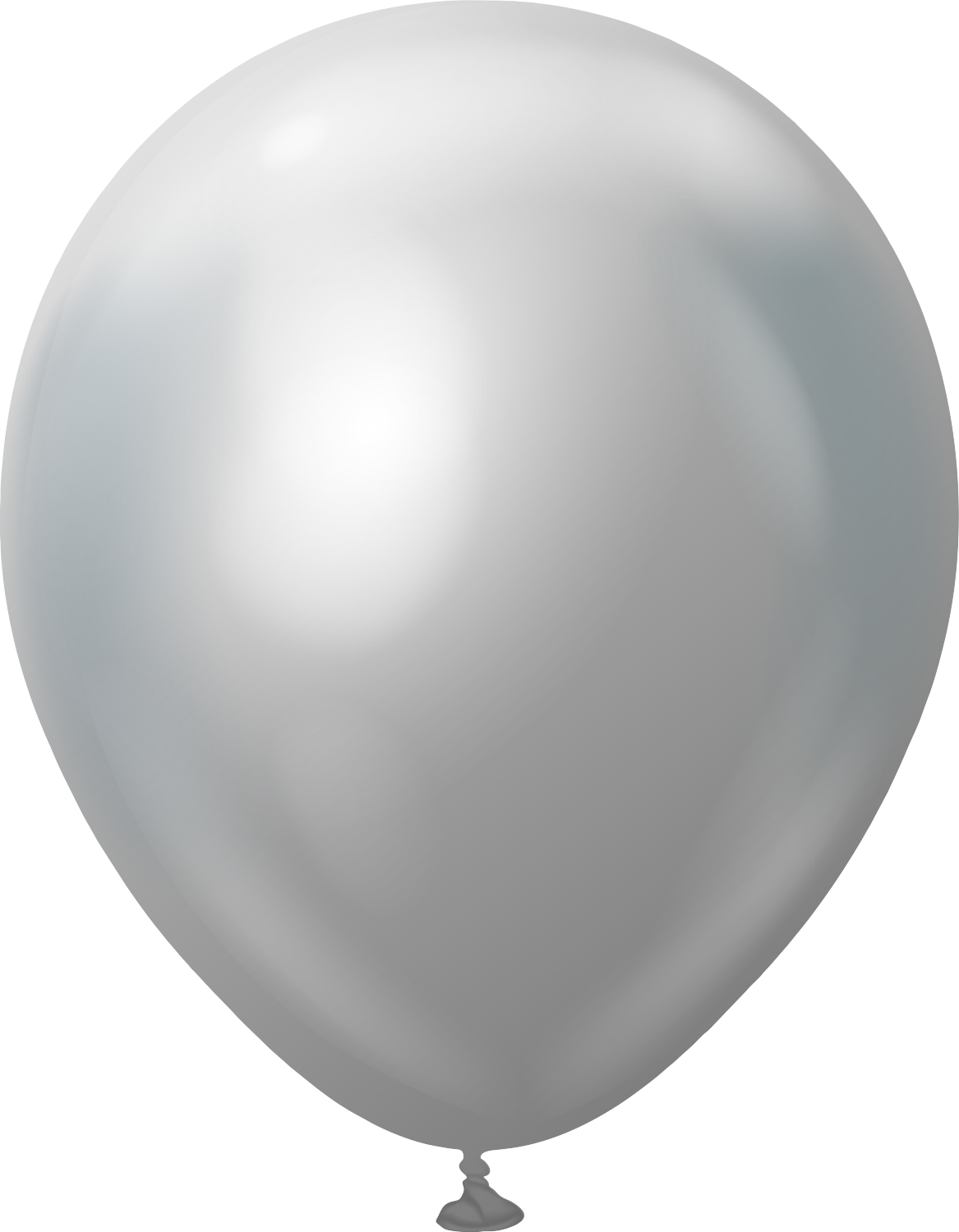 12" Kalisan Latex Balloons Mirror Silver (50 Per Bag)