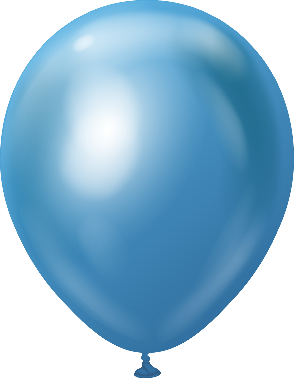 18" Kalisan Latex Balloons Mirror Blue (25 Per Bag)