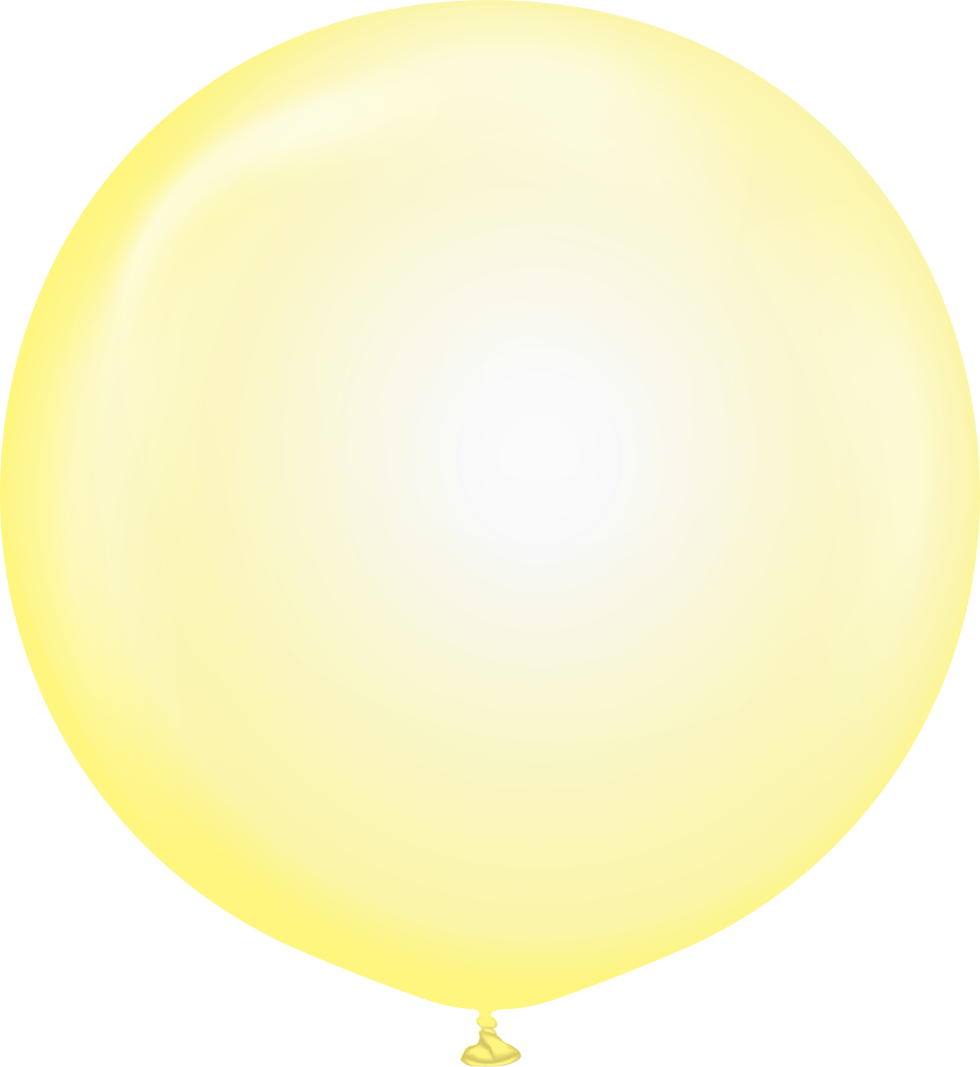 36" Kalisan Latex Balloons Pure Crystal Pastel Yellow (2 Per Bag)