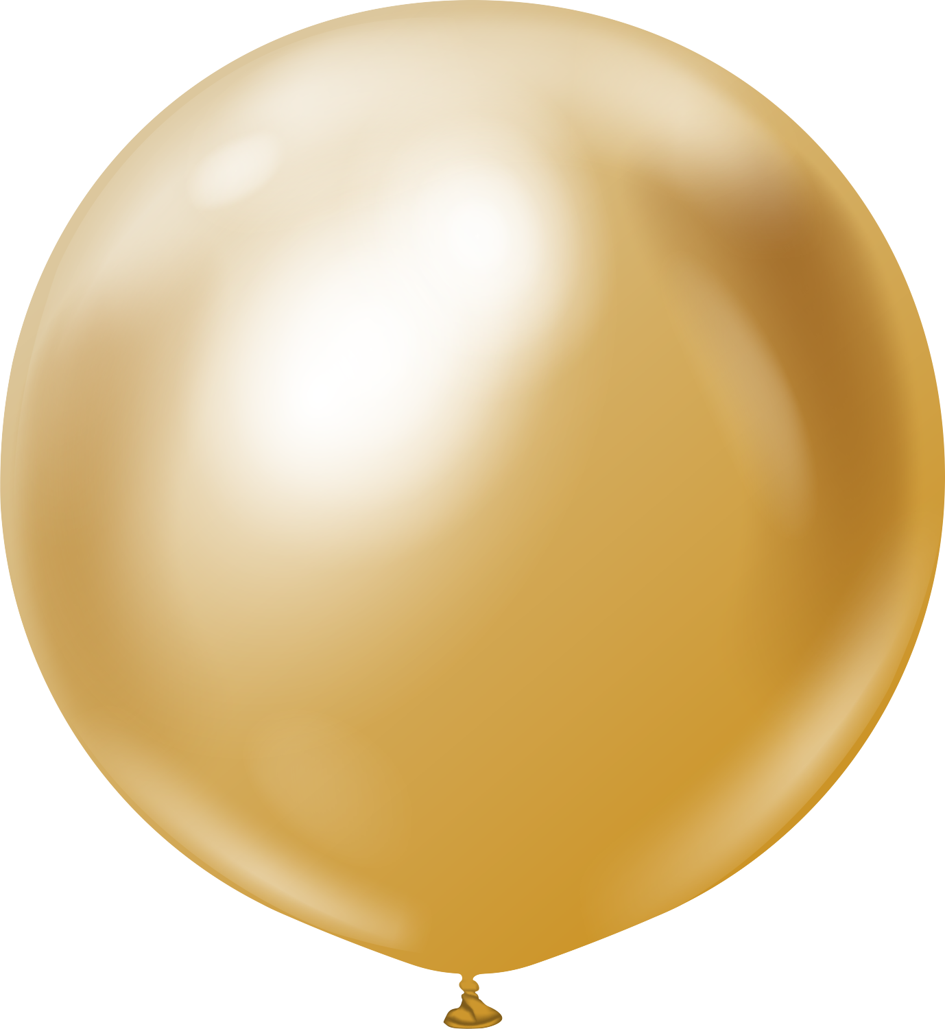 36" Kalisan Latex Balloons Mirror Gold (2 Per Bag)