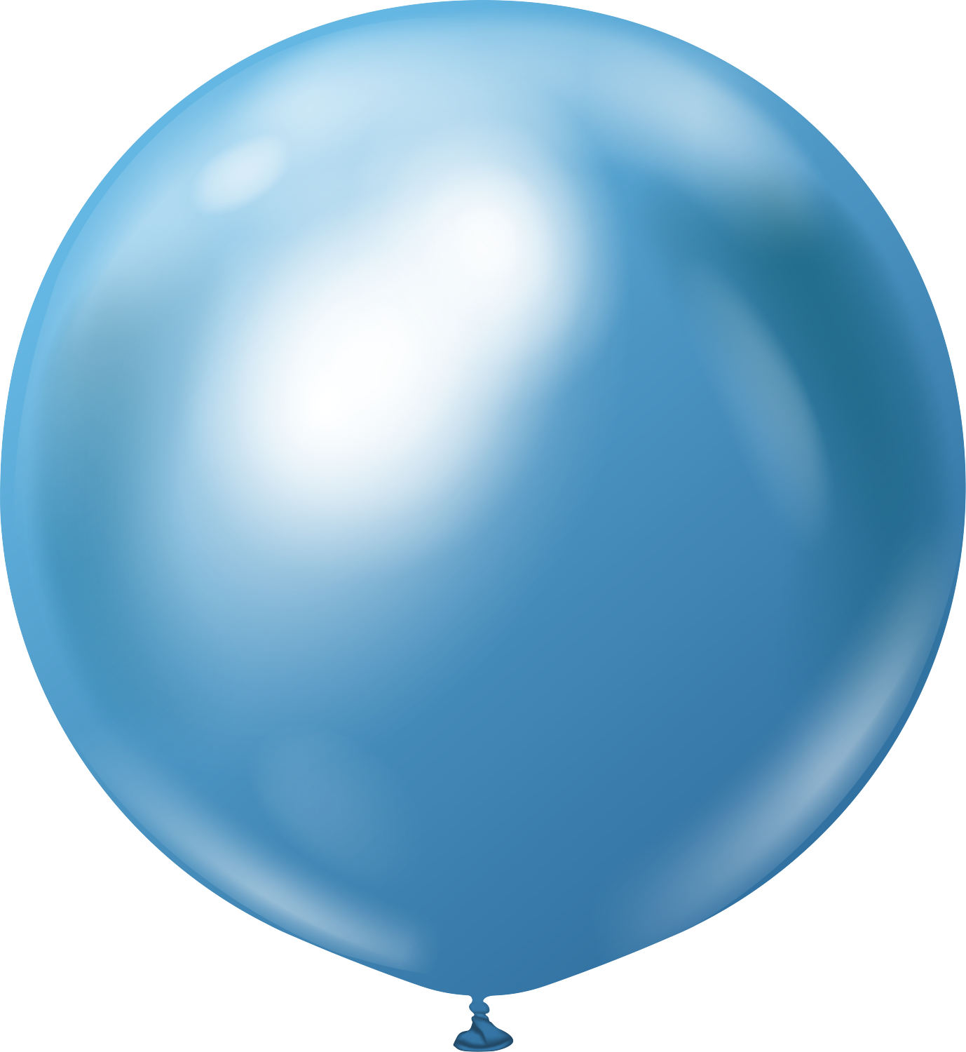 36" Kalisan Latex Balloons Mirror Blue (2 Per Bag)