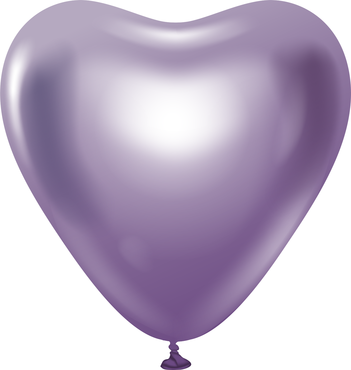 12" Kalisan Latex Heart Balloons Mirror Violet (50 Per Bag)