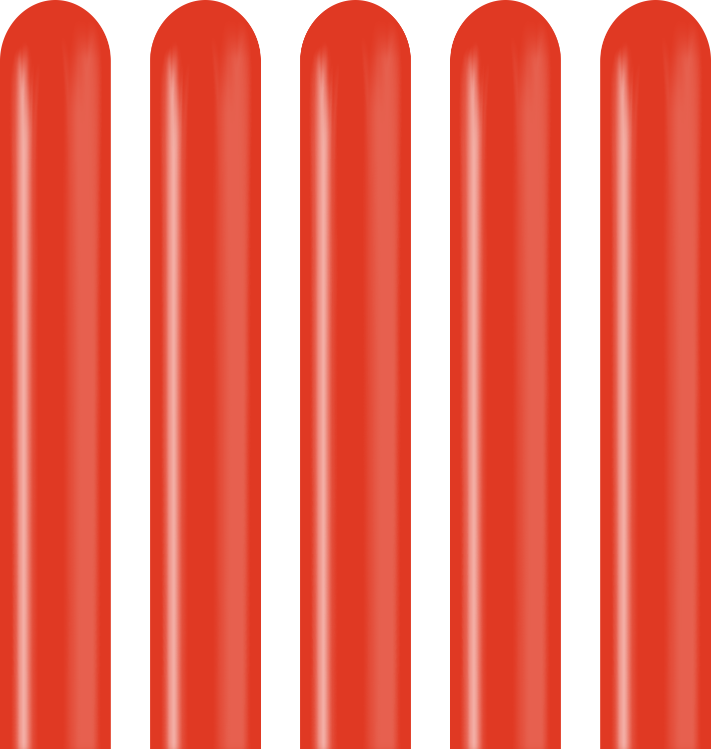 260K Kalisan Twisting Latex Balloons Standard Red (50 Per Bag)