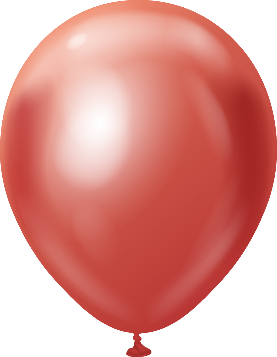 18" Kalisan Latex Balloons Mirror Red (25 Per Bag)
