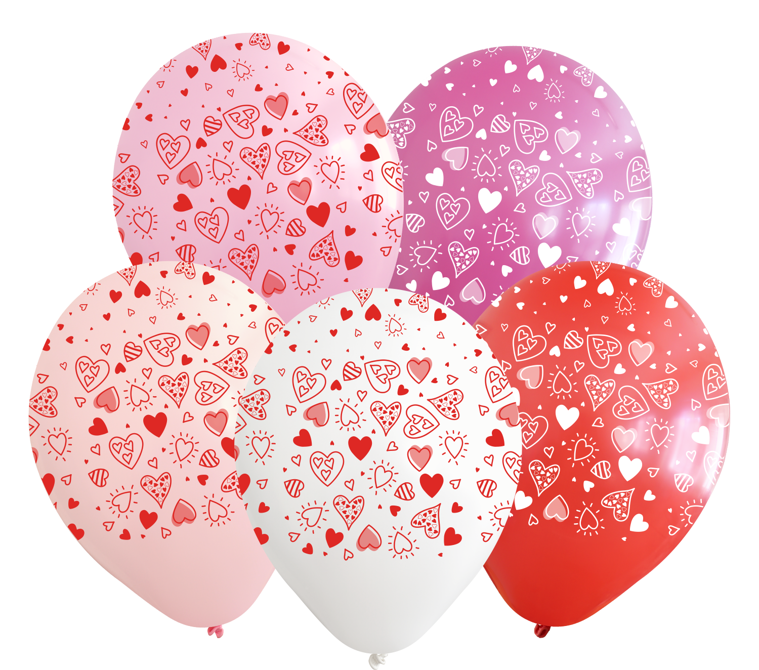 Qualatex 18 in. Filigree & Hearts-A-Round Foil Balloon Clear