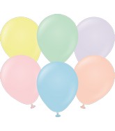 5" Kalisan Latex Balloons Pastel Matte Macaroon Assortment (50 Per Bag)