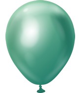 5" Kalisan Latex Balloons Mirror Green (50 Per Bag)