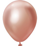 5" Kalisan Latex Balloons Mirror Rose Gold (50 Per Bag)