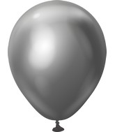 5" Kalisan Latex Balloons Mirror Space Grey (50 Per Bag)