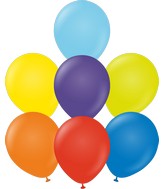 12" Kalisan Latex Balloons Standard Rainbow Assortment (50 Per Bag)