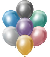 12" Kalisan Latex Balloons Mirror Assorted (50 Per Bag)