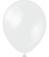 18" Kalisan Latex Balloons Metallic Pearl White (25 Per Bag)
