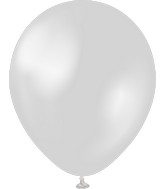 12" Kalisan Latex Balloons Metallic Silver (50 Per Bag)