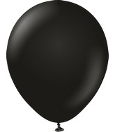 18" Kalisan Latex Balloons Standard Black (25 Per Bag)