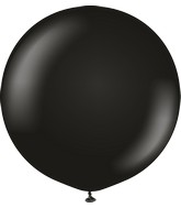 24" Kalisan Latex Balloons Standard Black (5 Per Bag)