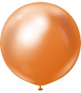 24" Kalisan Latex Balloons Mirror Copper (5 Per Bag)