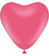 12" Kalisan Latex Heart Balloons Standard Fuchsia (50 Per Bag)