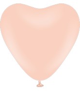 12" Kalisan Latex Heart Balloons Pastel Matte Macaroon Salmon (50 Per Bag)