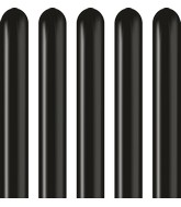 260K Kalisan Twisting Latex Balloons Standard Black (50 Per Bag)