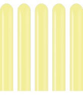 260K Kalisan Twisting Latex Balloons Pastel Matte Macaroon Yellow (50 Per Bag)