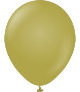 12" Kalisan Latex Balloons Retro Olive (50 Per Bag)