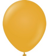 18" Kalisan Latex Balloons Retro Mustard (25 Per Bag)