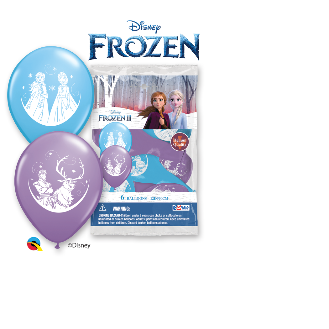12" Latex Balloons (6 Per Bag) Special Assortment Frozen Ii