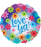 17" Love Ya Daisy Array Foil Balloon