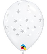 5" Latex Balloons Diamond Clear (100 Per Bag) Contemporary Stars
