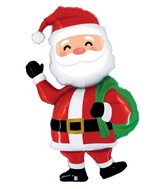 60" Jumbo Balloon Packaged Special Delivery Santa Foil Balloon